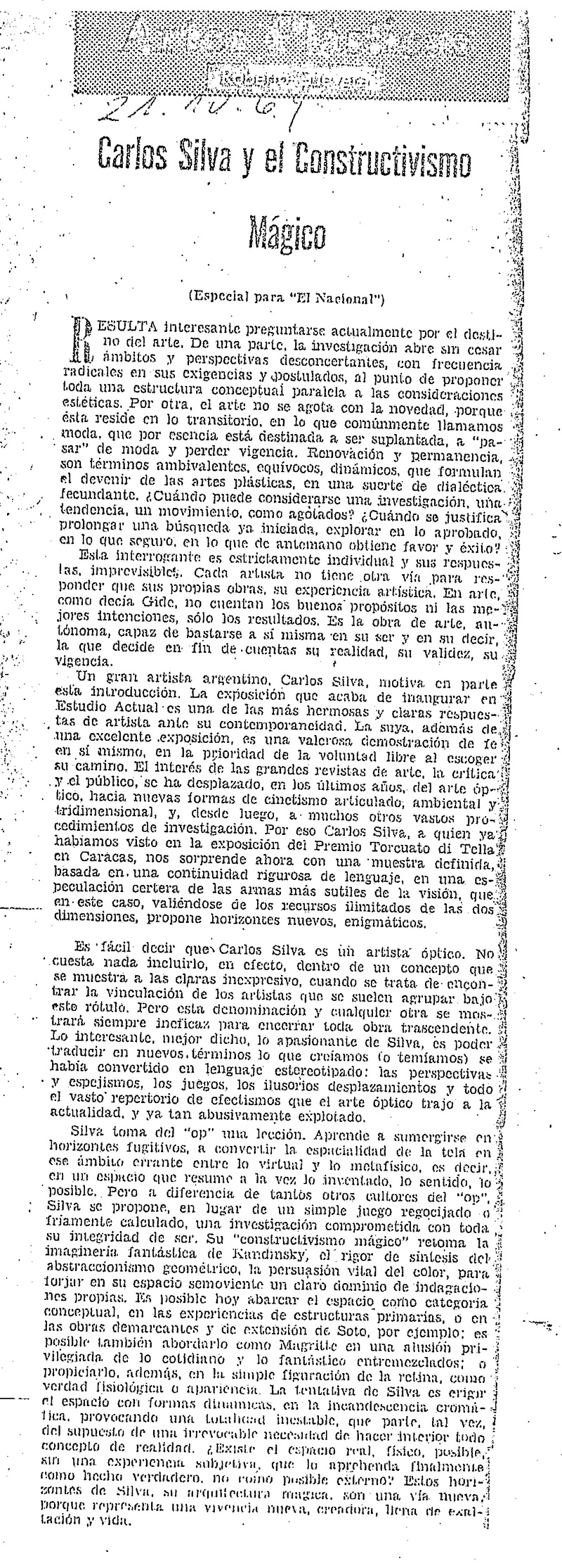 El-Nacional---carlos-Silva-y-el-Constructivismo-Magico---Caracas-21-Octubre-1969