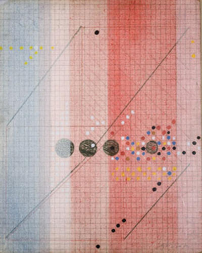 Geometrías, mixta sobre aglomerado, 50x40, 1979