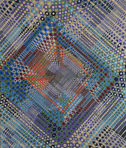 Jacques Borel, 1974, acrilico sobre tela 60x70