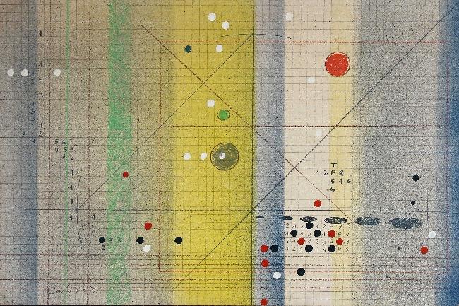 Números y Líneas, técnica mixta, 40x60, 1979