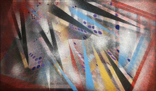 Turbulencia, acrilico sobre aglomerado, 1978, 120x196