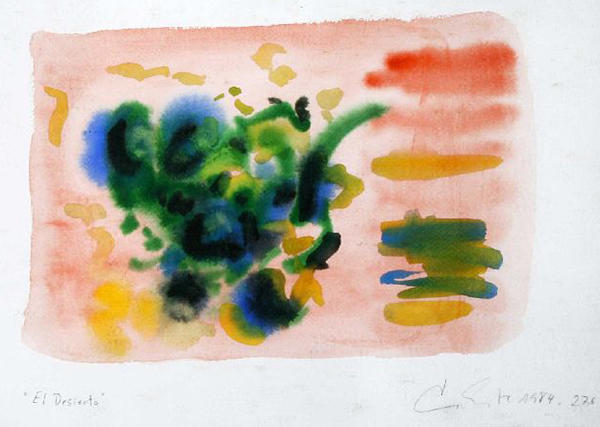 El Desierto, 31x43, acuarela, 1984