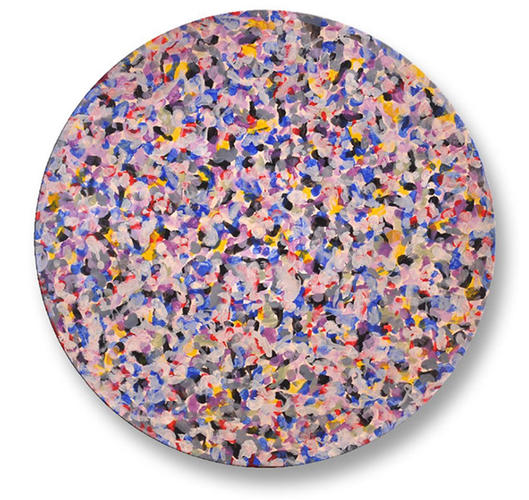 Hidra II, acrílico sobre aglomerado, 1983, 0,60 diámetro