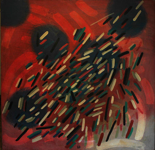 Ritmo Espacial (2), acrílico sobre tela, 1985, 1,20 x 1,20